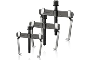 HERLLD 2 Jaws Bearing Puller Set, 4'' 6'' 8'' CR-V Steel Two Claws Puller Tool Adjustable Gear Puller Set for Removal Bearings Gears Pulleys and Flywheels