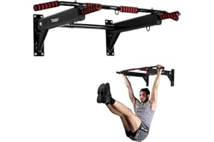 NOVONOVA Barra De Pared, Barra De Dominadas tubos de acero segura/estable carga 250 kg, Pull Up Bar, Barra Dominadas con mango de espuma antideslizante, Dominadas en casa