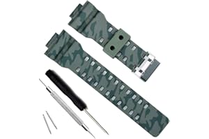 My Time OliBoPo Natural Resin Replacement Watch Band Strap for Casio Mens G-Shock GD120/GA-100/GA-110/GA-100C