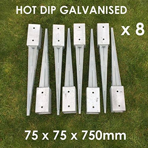 75 x 750 mm 3" Anchor Stake Support x 8 by Fencepostspikesuk