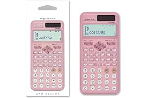 AFIODA Scientific Calculator Compatible with FX-991ES Plus 2nd Edition, 417 Functions Pink Scientific Calculator for School Students Exams Office Engineering