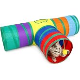 SOGUD Kedi Oyun T&uuml;neli Katlanabilir T Model, Kedi Oyuncağı T&uuml;nel Ev, Renkli Kedi K&ouml;pek Oyun Alanı, Geniş Girişli Dayanıklı Ku