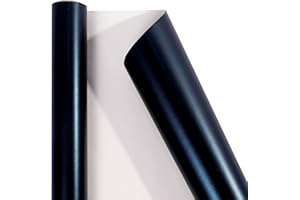 HBell Black Wrapping Paper Roll, 43cm*10m Black Metallic Wrapping Paper,Perfect for Gift Wrap,DIY Crafts, Christmas,Birthday,Party,Wedding,Festive Decorations
