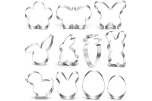 Osterhasen Ausstecher,Ausstechformen Ostern,11 Stück Ausstechform Osterhase,Osterplätzchen Ausstecher,Keksausstecher Ostern,Hasen Ausstecher, Osterkekse Plätzchenausstecher für Backen Kindern