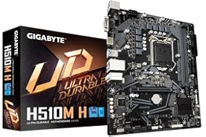 Gigabyte H510M H Micro ATX Motherboard for Intel LGA 1200 CPUs,Black