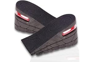 MOANATURA Alzas para Zapatos Hombre o Mujer. Plantillas Altura Taloneras Invisibles 3 Capas hasta 6 cm. Plantilla Alza para Ser Mas Alto. Aumento de Altura Alzadores. Elevadoras con Cojín de Aire. (Modelo 1)