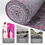 Material de alta calidad: polietileno, revestido de lámina de polietileno, especialmente absorbente, flexible y reutilizable, antideslizante incluso en suelos lisos. Debido al formato de rollo de nuestra alfombrilla de pintura, la cubierta de suelos es rápida y fácil.