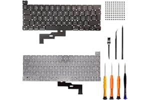 ZHUROUPU Replacement Keyboard UK layout for Macbook Pro 13" with Retina A2338 Late 2020 Year (EMC 3578) with Keyboard Screws and Repair Tools, UK Standard Big Enter key keyboard Replacement