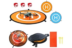 WINTERWORM 55 cm Piattaforma di Atterraggio Drone Landing Pad Adatto a DJI Mavic Air, Tello, DJI Spark, Dobby