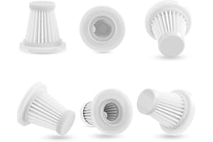 6 Stück Ersatz HEPA Filter, Waschbare HEPA-Filter, Ersatzfilter für kabellosen Mini-Handstaubsauger, für Antifnuo Handstaubsauger Auto (6)