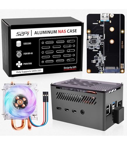 Lite Pi5 GeeekPi DeskPi Pro V3 Case SATA HDD/SSD NAS Storage