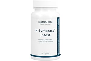 ‎NATUGENA NatuGena N-Zymarase Intest, natürlicher Enzym-Komplex mit Papain und Bromelain, Verdauungsenzyme, 90 Kapseln (30 Tage Packung)