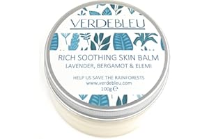 100% Puro e Naturale CREMA PER LA PELLE LENITIVA - BURRO DI CACAO DI KARITÉ E CERA D'API - 100ml di VERDEBLEU. Con Oli Idratanti.Doniamo il 5% del Profitto per Aiutare a Salvare le Foreste Pluviali.