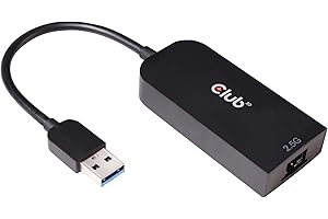 Club 3D CAC-1420 adapter USB 3.2 Gen1 typu A na 2,5 Gigabit Ethernet ST./BU. czarny