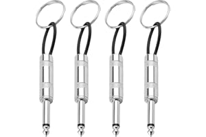 LANAFAY 4pcs Guitar Plug Keychain for Marshall JCM800 Key Rack Hook, Key Holder, Key Holder Wall Mounted Wall Mount Key Storage, Anti-Lost Guitar Amp Plug Key Chain, Music Enthusiasts Music Lover Gifts