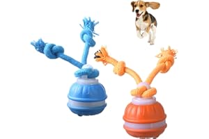 Dumgeo Interactive Dog Ball Toys, Smart Interactive Dog Toys for Boredom, Automatic Active Rolling Ball with Tail for Dogs, Motion Activated Toy Balls for Puppy Small Medium Dogs (Blue+Orange)