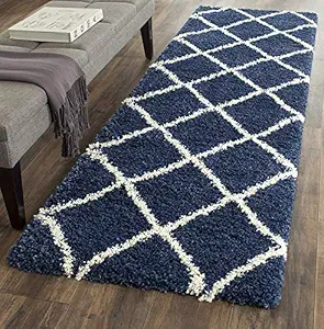 prinee home Modern Abstract Shaggy Area Rugs Fluffy Soft Bedroom Rug for Kids Nursery Girls Boys Ultra Comfy Shag Fur Carpets Nursery Room Living Room Furry Decor Rugs (Blue, 2x5 feet)