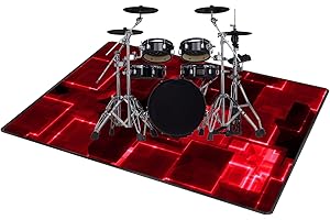 QQDD Drum-Teppich Schlagzeugteppich Schallschutz Teppich Schallschutzmatte rutschfeste Trommelmatte für E Drum Schlagzeug Elektronisch Snare Teppich Snare Drum Rug Schalldicht Teppiche (80CM - 200CM)