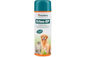 Himalaya Erina EP Powder for Dogs and Cats Neem & Eucalyptus Formula Controls Ticks & Fleas Soothes Skin Irritation 150 g