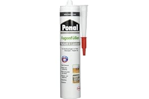 Ponal Parquet e laminato, riempitivo per giunti di collegamento e dilatazione, sigillante privo di solventi, acqua e silicone, cartuccia da 280 ml
