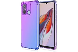 HONLEN Funda para Redmi 12C / Redmi 11A Carcasa, (6.71" Inches) Gradiente Transparente TPU Silicona Case, Protección de Esquina Mejorada Cover Azul púrpura