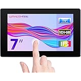 Waveshare 7inch IPS Capacitive Touch Screen with case 1024x600 Pixel LCD Display with Toughened Glass Cover for Raspberry Pi/