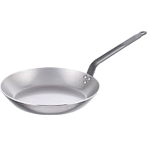 Poêle à Frire Coupe Lyonnaise De Buyer Carbone Plus 28 Cm – Acier Carbone, Saisie Parfaite Viande Poisson Œufs, Tous Feux Y Compris Induction
