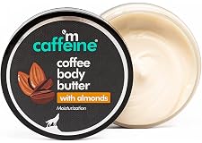 mCaffeine Coffee & Almonds Body Butter with Shea Butter for Deep Moisturization & Soft Skin -Nourishes Dry Skin | Non-Sticky 