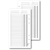 Ricambio Agenda Organizer A Righe 9,5x17 Cm - 50 Fogli 6 Fori, Per Pianificazione - Foto 9