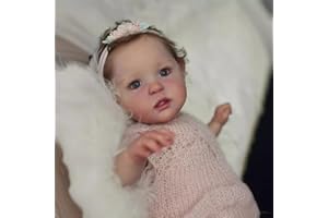 ZTZHYZR Poupée Reborn Fille 19 Pouces 48 cm Poupée Reborn Réaliste Lifelike Mignon Nouveau-né Corps en Tissu Doux bébé Reborn, Ressemblent À De Vrais Fille Jouet Cadeau d'anniversaire de Noël