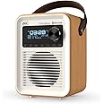 DAB, DAB+ & FM Radio with Bluetooth, USB & Micro SD Card | Mains and Builtin Battery Powered Portable Digital Radio | Arc Audio One - Oak