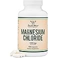 Magnesium Chloride (Cloruro De Magnesio) - 180 Capsules, 1,000mg Per Serving, Supports Digestive and Bone Health - Non-GMO and Gluten Free