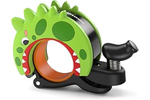 toptrek Bike Bell for Kids, 95dB Loud Aluminum Alloy Bicycle Bells,Waterproof Rustproof Dinosaur Bike Bells for Girls Boys fits 22.2-25.4mm Handlebars for Kids Bike Balance Scooter Tricycle
