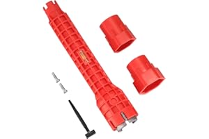 DIUJHUUY Sink Faucet Installer Socket Wrench Kit,Basin Wrench,Plumbing Pipe Spanner Tool,8-in-1 Multifunction Sink Installer Wrench for Toilet Bowl/Sink/Bathroom/Kitchen Plumbing Wrench Spanner