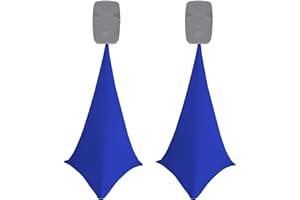 POD LINEN 2x royal blue double sided spandex stretch speaker stands scrims, tripod cover