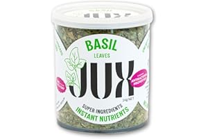 JUX Freeze-Dried Basil 2-Pack Bundle | 100% Natural & Nutrient-Rich | Rehydrates Instantly for Cooking, Sauces & Garnishing | Long Shelf Life | Equals 40 Packets of Fresh Basil | No Additives, Vegan