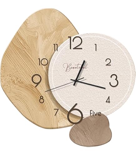 WIQUYBML Hedendaagse wanddecoratie wandklok voor woonkamer, modern, goudblauw hert, stille niet-tikkende klok voor slaapkamer, keuken, kantoor (kleur: 50 cm) (32 cm