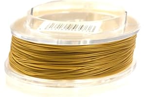 Creative-Beads Schmuckdraht Edelstahldraht, Stahlseil, 0,4mm, für Kette, Armband, nylon ummantelt hautverträglich reißfest, 10m Rolle metallic gold zum Schmuck selbst machen
