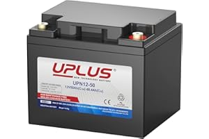 UPLUS NEW TECHNOLOGY BATTERY UPLUS UPN12-50 12V 50Ah Rechargeable Mobility Agm Battery, with Screw Down Terminal, SLA Battery Replacement for Deep Cycles, UPS System, Electric Scooter, Trolling Motor, Golf Cart