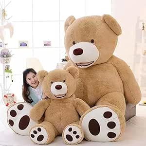 Hotqueen 52inch 130cm Giant Stuffed Teddy Bears With Big Footprints Plush Toys Light Brown Amazon Co Uk Toys Games