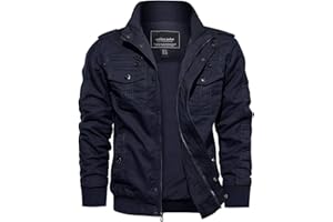 EKLENTSON Hommer Veste Coton Militaire Coupe-Vent Travail Extérieur Cyclisme Hiver Cargo Manteau avec Poches