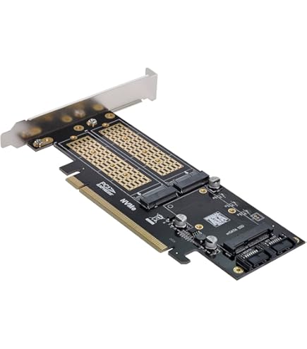 Carte PCIe 3.0 8x Pour 2 SSD M.2 NVMe M Key - PERICOM PI6C20400ALE - Neuf