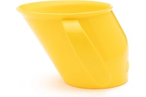 Doidy Filiżanka, 6 miesięcy +, pierwszy otwarty kubek dla niemowląt i maluchów, ergonomiczna, ukośna konstrukcja do treningu i nauki picia, niezbędne do odstawienia mleka i wody (żółty)