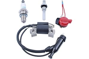 Gubeter Kit de Filtro de Combustible con Interruptor de Encendido y Apagado de Bobina de Encendido, Piezas de Motor de cortacésped para Honda Gx160 Gx200 5.5Hp 6.5Hp, 30500-Ze1-033, 36100-Ze1-015.