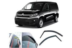 AC WOW 2x Wind Deflectors Compatible With Citroen Berlingo III 3 for Peugeot Rifter Partner for Vauxhall Combo for Toyota ProAce City 2018 - onwards