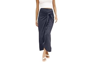 TASAMO Women's Summer Boho Maxi Skirt High Waist Beach A-Line Elegant Skirts Cocktail Party Dress