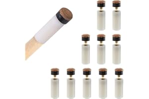 YLLZJ 10 Sätze Anschrauben Billard Queue Spitzen, 10mm Billard Queue Tipps Ersatz, mit Plastik Pool Queue Zwinge, Hartes Leder Ersatz Schraub Tipps Billard Zubehör für Snooker Pool Queues