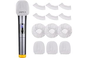 BAOSROY Einweg Mikrofon Abdeckung,Mikrofon Hygiene Abdeckung,Einweg Vliesstoff Mikrofon Funkmikrofon Abdeckungen,Für KTV,Konferenzen,Aufführungen Usw,40PCS
