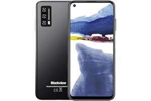 Blackview A90 Android 11 smartfon, Helio P60 Octa-Core, 4GB RAM 128GB Możliwość rozbudowy, 6.39-calowy wyświetlacz w komórce, 12MP + 8MP AI kamera tylna, bateria 4280mAh, NFC, 4G LTE Dual SIM - czarny