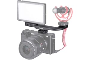 ULANZI PT-8 Vlog wspornik na zimne buty mikrofon przedłużacz płyta do mikrofonu LED światło wideo w zimnym obuwiu do Sony Nikon Canon iPhone Samsung Huawei Smartphone Vlogging akcesoria do konfiguracji